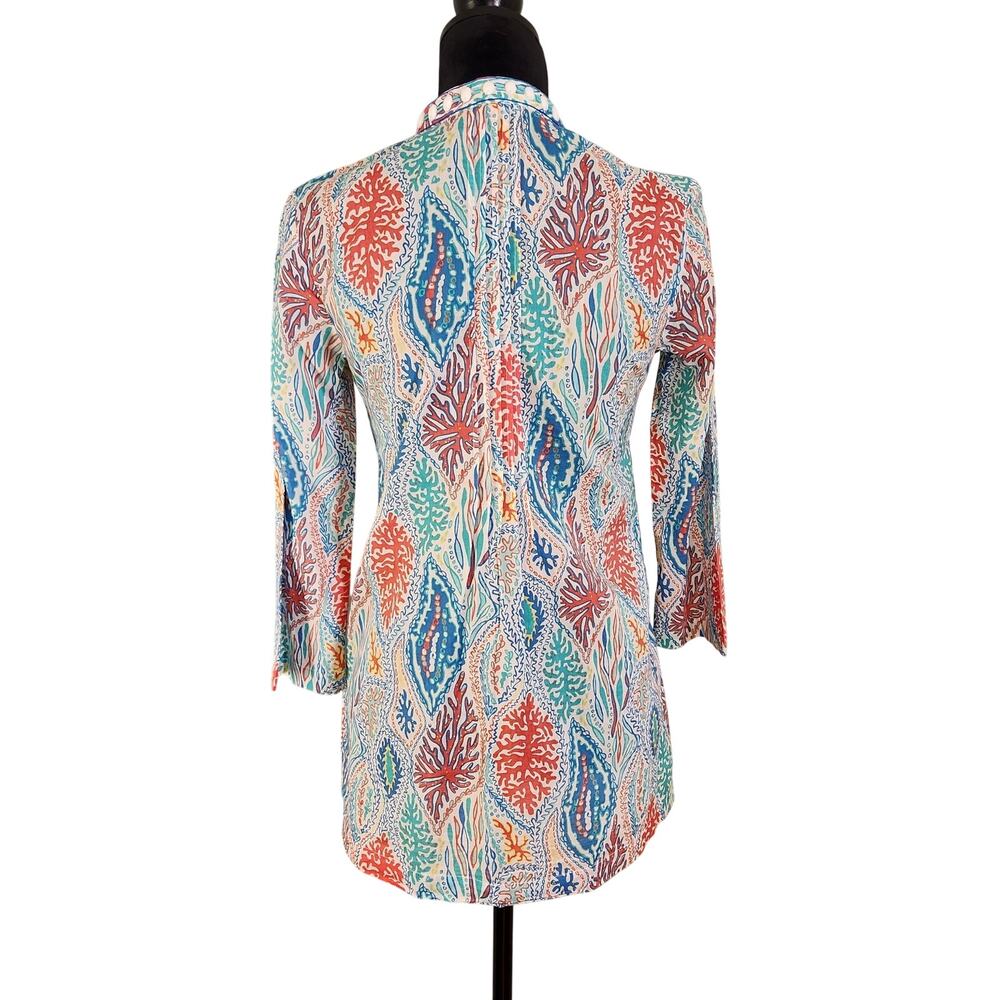 LILLY PULITZER Sarasota Beaded Top, Let Minnow Blue, Size XS - Picture 4 of 13